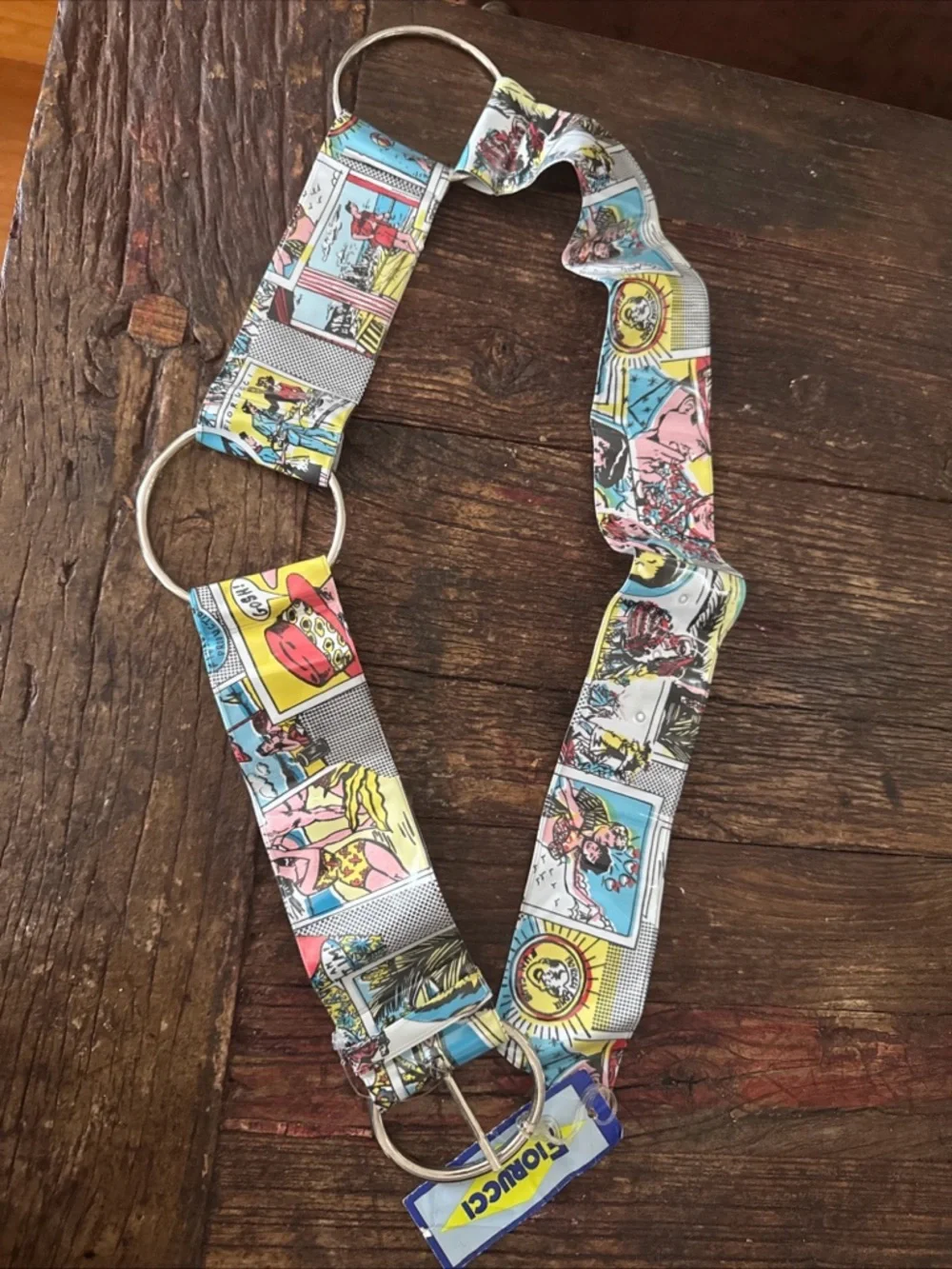 Fiorucci Infanzia Comic Strip O-Ring Belt Brand New with Tags Vintage